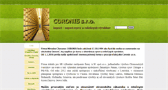 Desktop Screenshot of coronis.sk
