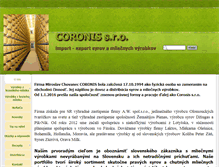 Tablet Screenshot of coronis.sk